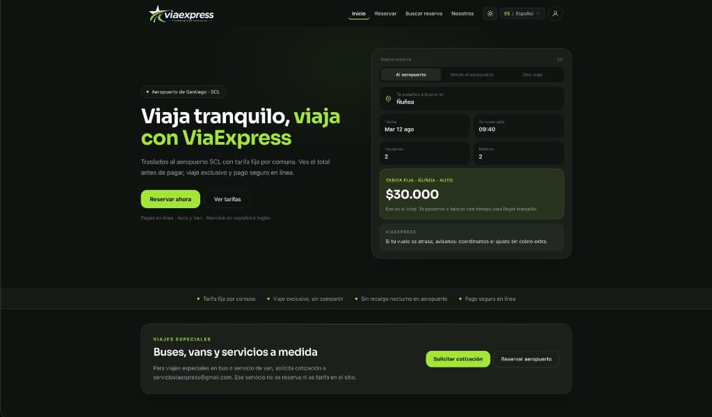 ViaExpress website
